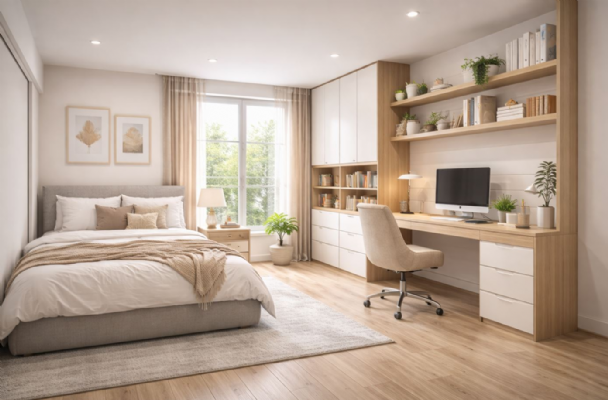 一房兩用不擁擠：臥室結合書房的實用設計指南